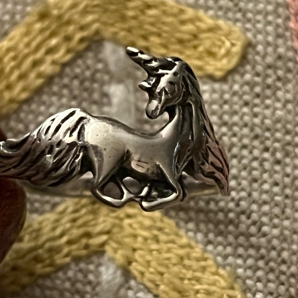 UNICORN 🦄 SILVER RING VINTAGE - Picture 2 of 6